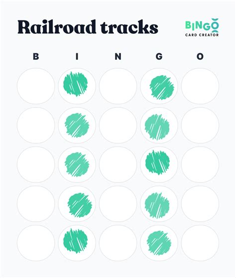 railroad tracks bingo pattern.